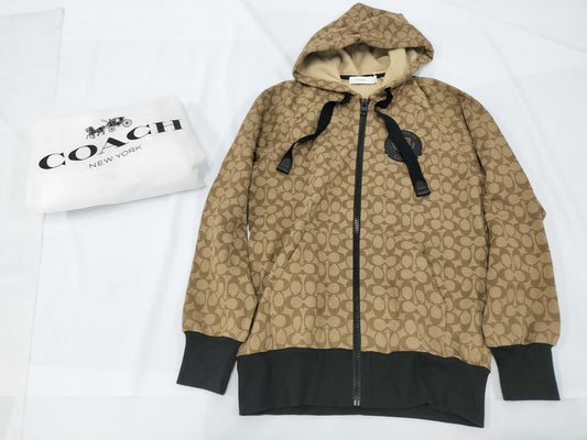 COACH Signature Zip Hoodie XS Size Tagged Top
