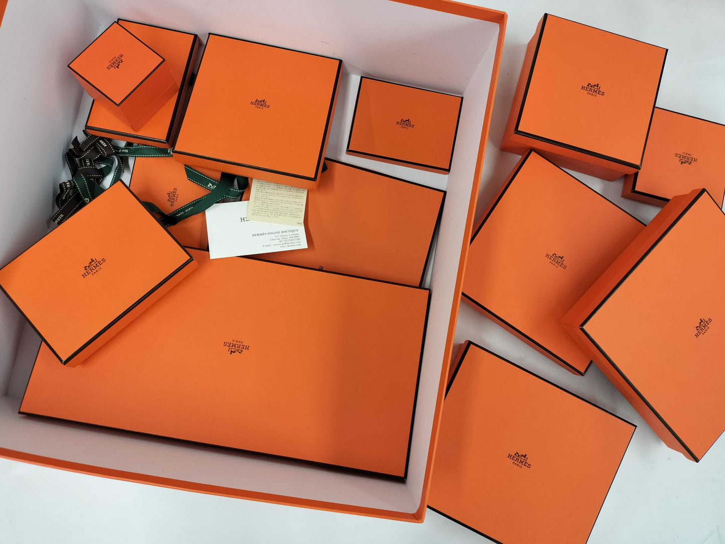 HERMES / 18 empty boxes / chair outer box included. Brand empty box collection. Brand empty box collection.