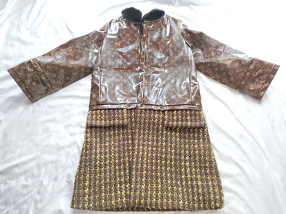 LOUIS VUITTON Monogram Monogram Coat PVC Mink Tweed Coat