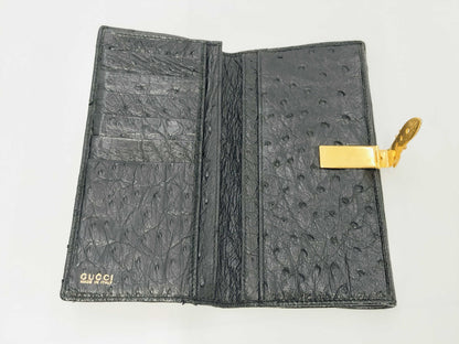 GUCCI Ostrich Long Wallet