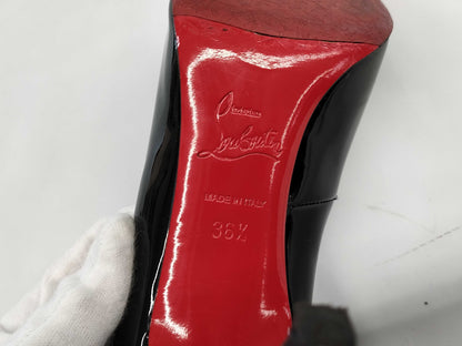 Christian Louboutin Enamel Pointed Toe Stiletto Heel Pumps