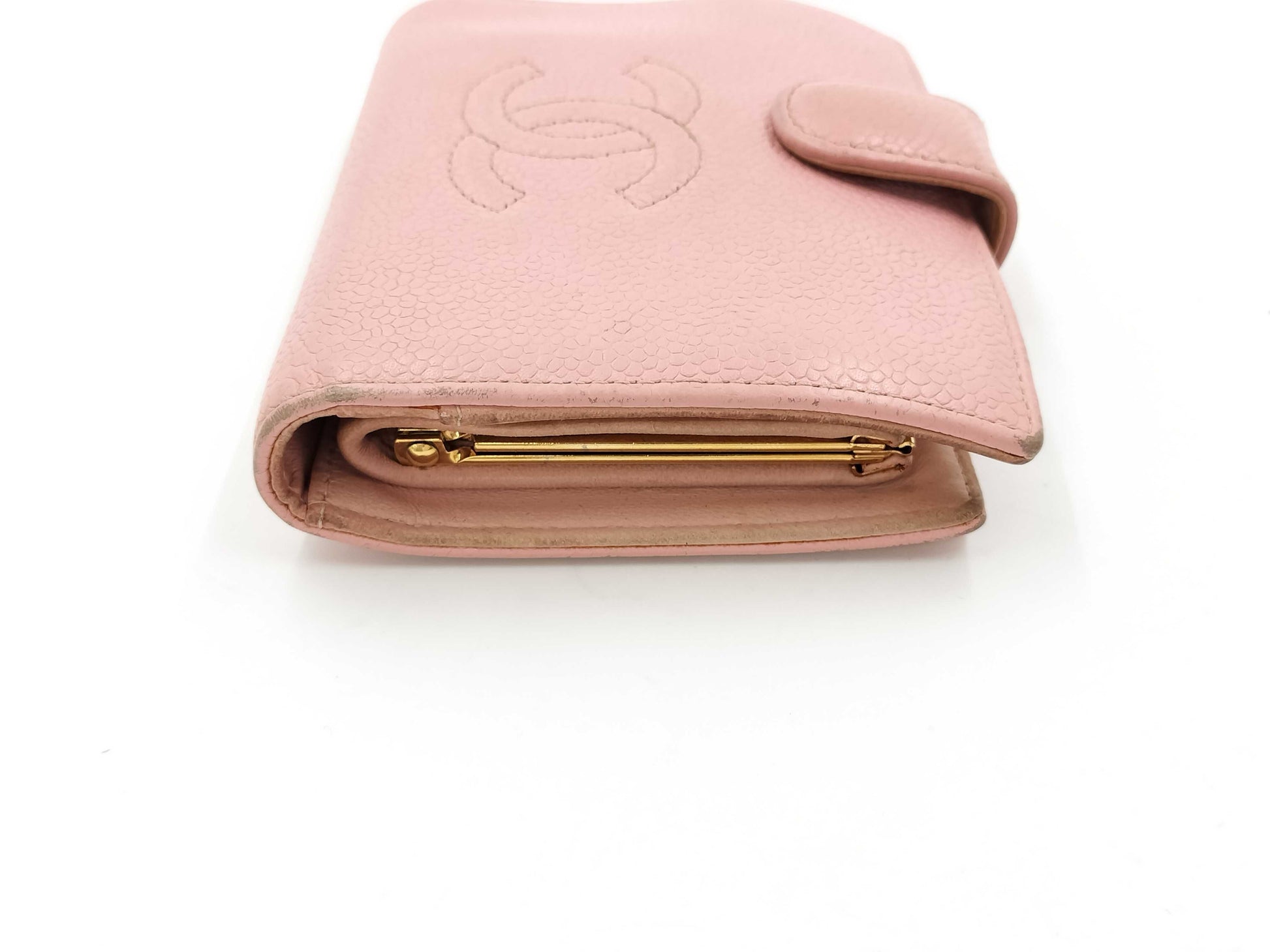 CHANEL Caviar Leather Folding Wallet