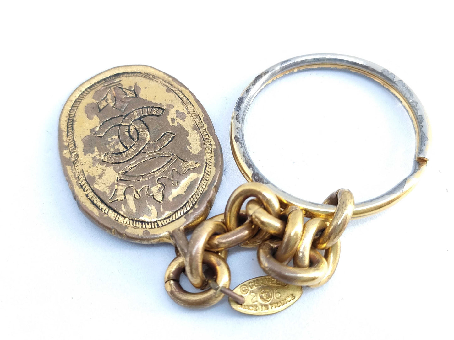 CHANEL Keychain Plate 2 6 Key Case Keychain