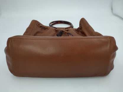 CHANEL Leather Tortoiseshell Handbag