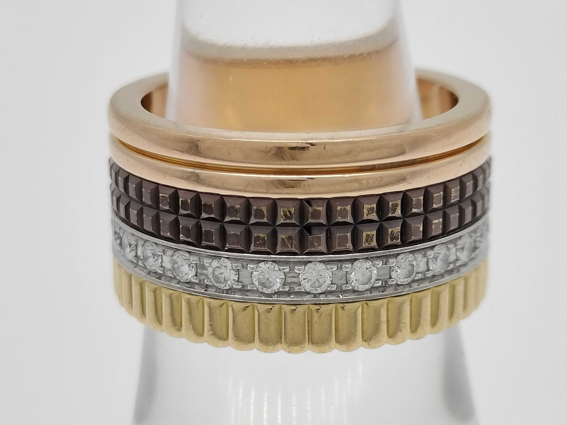 BOUCHERON Quatre Classic Large #54 Diamond 750 18.9g Ring 