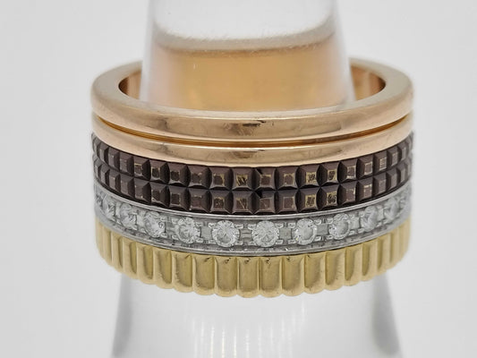 BOUCHERON Quatre Classic Large #54 Diamond 750 18.9g Ring 