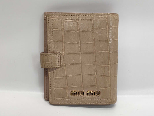 Miu Miu Embossed Compact Wallet Wallet