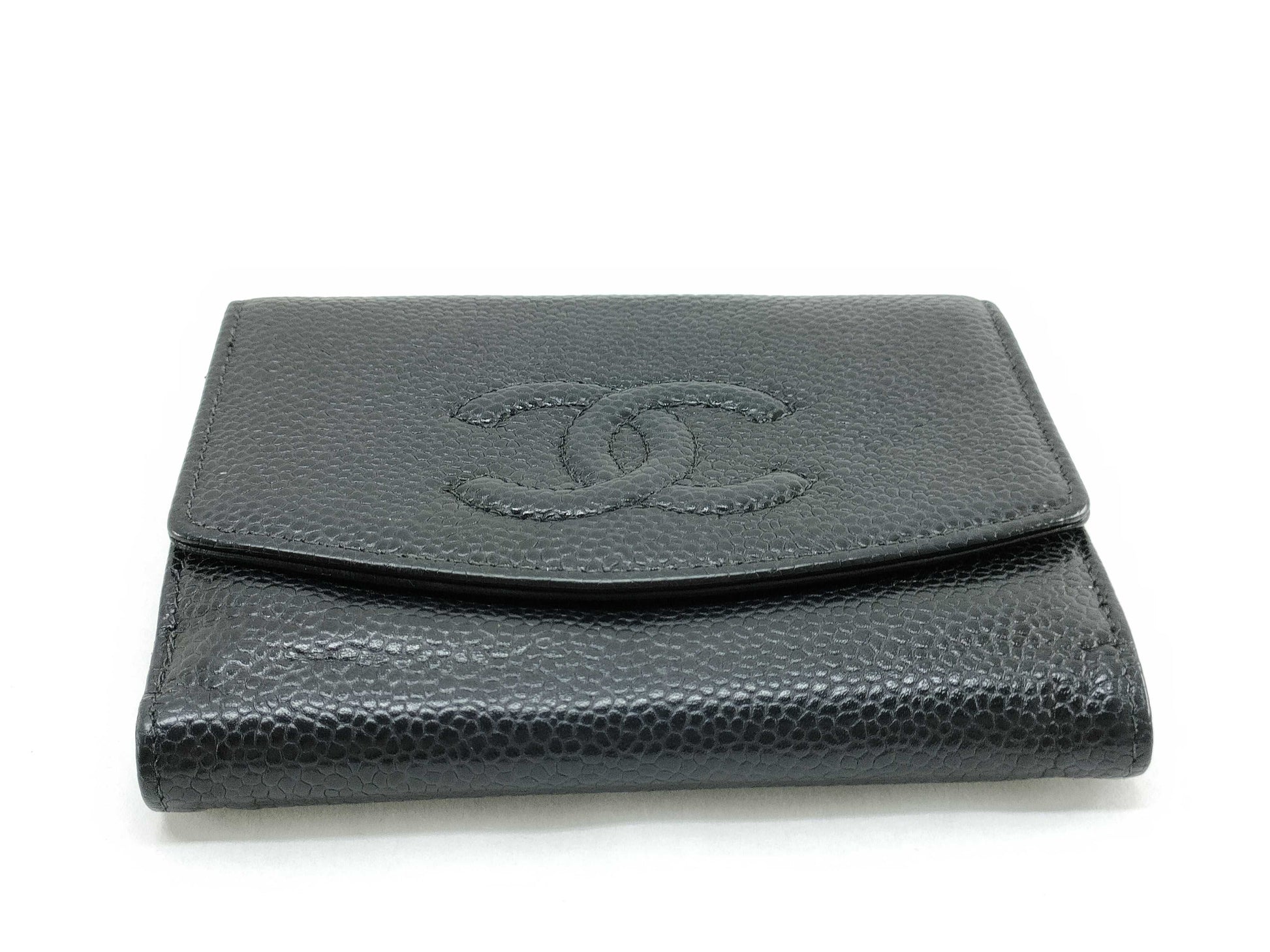 CHANEL Caviar Leather Folding Wallet, No. 7 Series