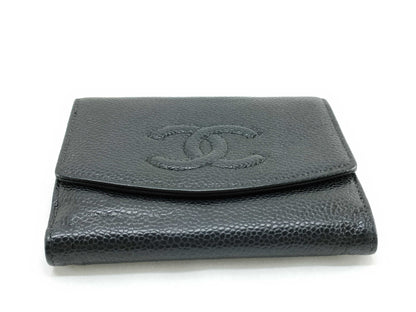 CHANEL Caviar Leather Folding Wallet, No. 7 Series