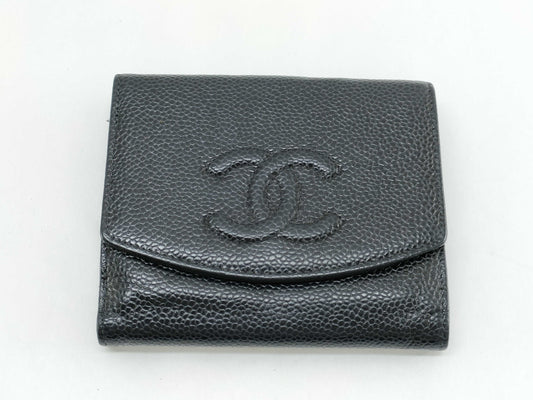 CHANEL Caviar Leather Folding Wallet, No. 7 Series