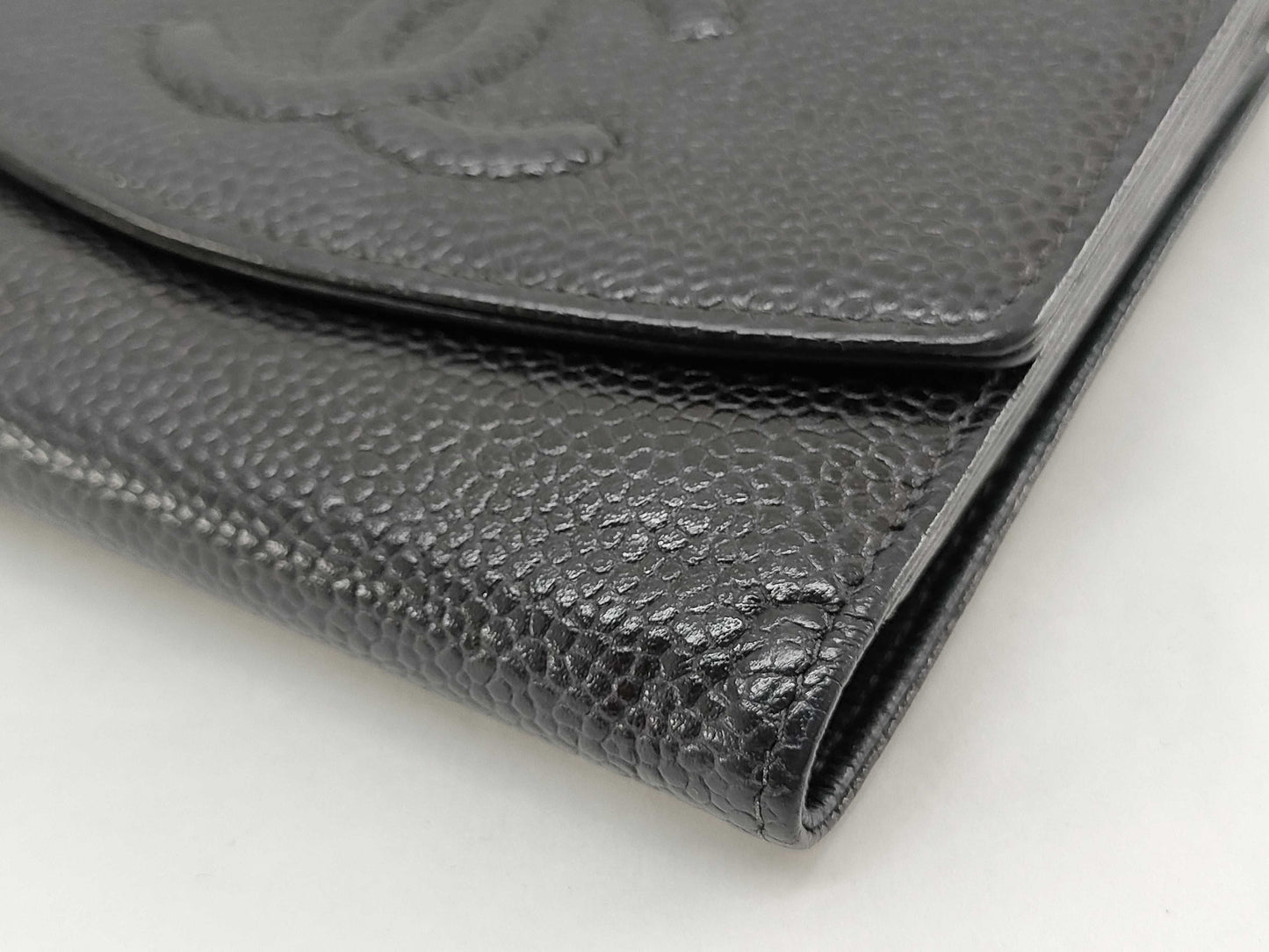 CHANEL Caviar Leather Folding Wallet, No. 7 Series