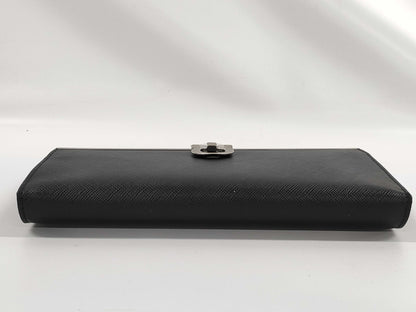 Salvatore Ferragamo Gancini Leather Long Wallet