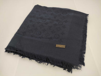 LOUIS VUITTON Large Shawl Navy Scarf