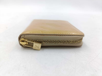 LOUIS VUITTON Vernis Yellow Compact Zip Wallet