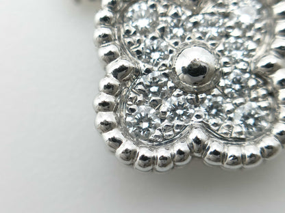 Van Cleef & Arpels Sweet Alhambra Diamond Necklace in WG Au750, 3.4g 