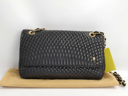 BALLY Quilted Leather Chain Shoulder Bag