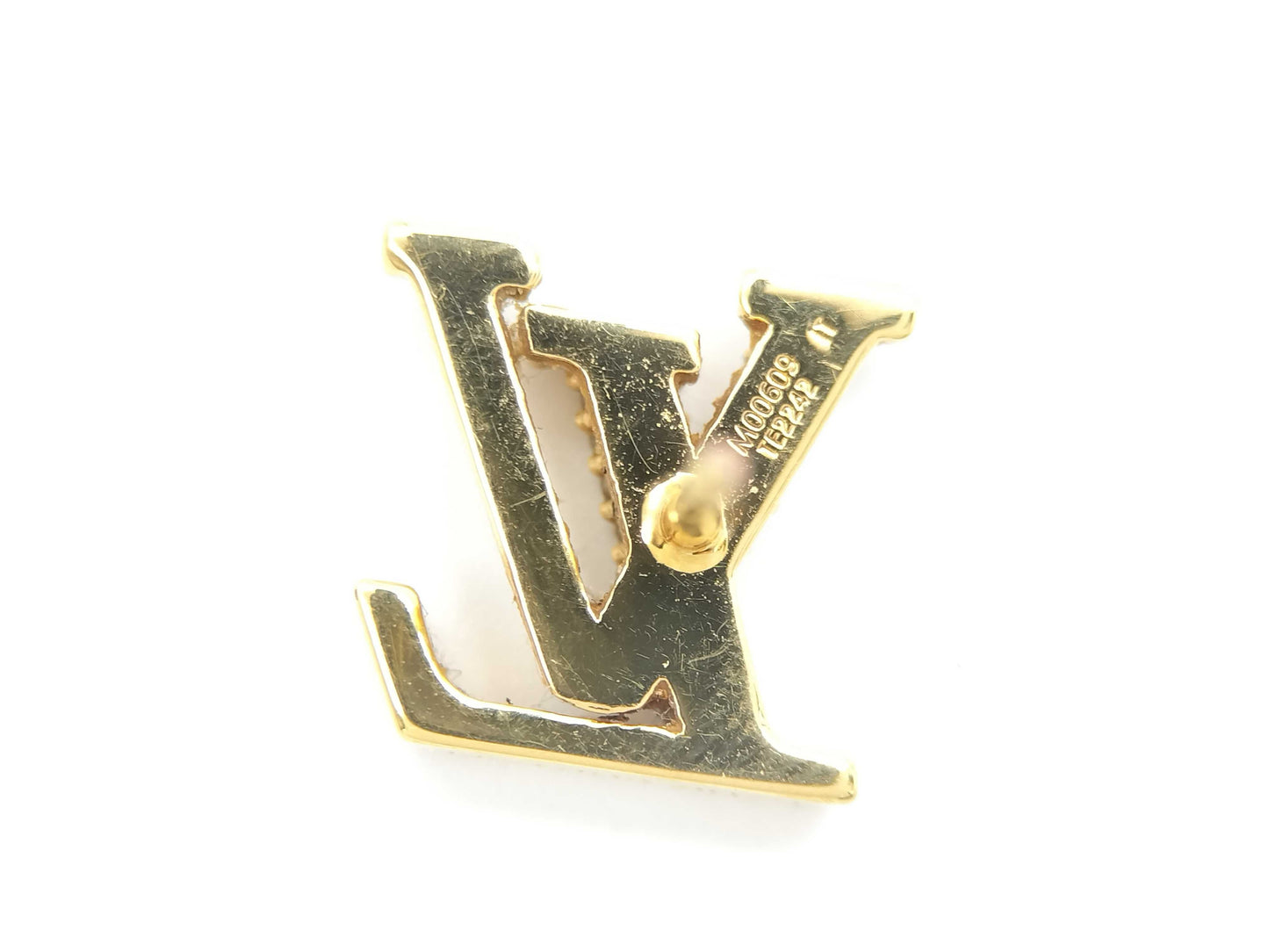 LOUIS VUITTON Earrings/Logo/Rhinestone/One Earring