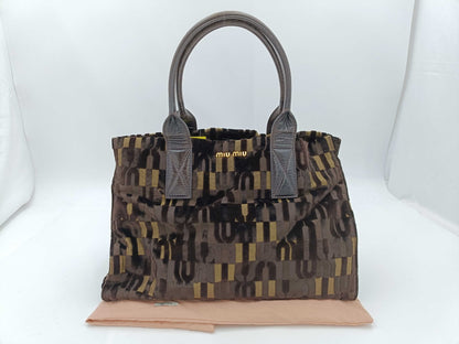 Miu Miu velour all-over print handbag