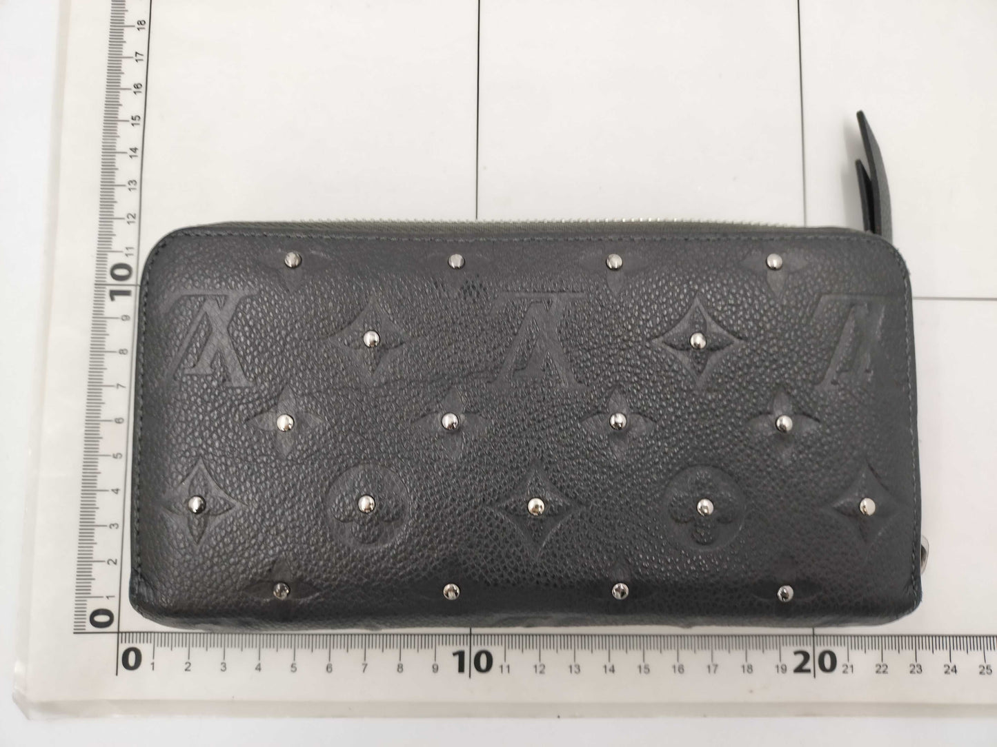 LOUIS VUITTON Monogram Empreinte M61442 Zippy Wallet with Studs