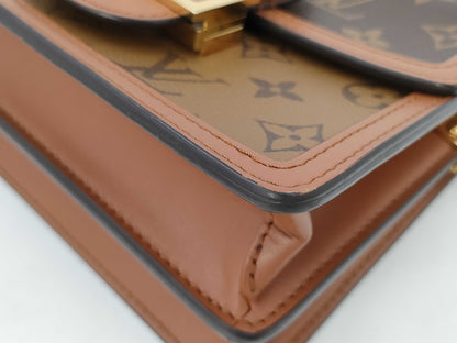 LOUIS VUITTON Monogram Dauphine MM Monogram Reverse M45958 RFID Shoulder Bag
