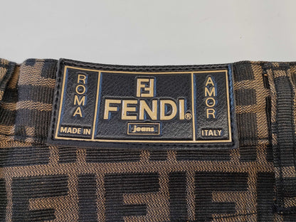 FENDI Zucca pattern 42 polyester cotton pants