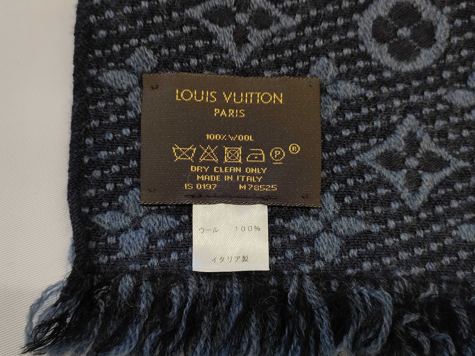 LOUIS VUITTON LV Monogram Echarpe Fringe Scarf