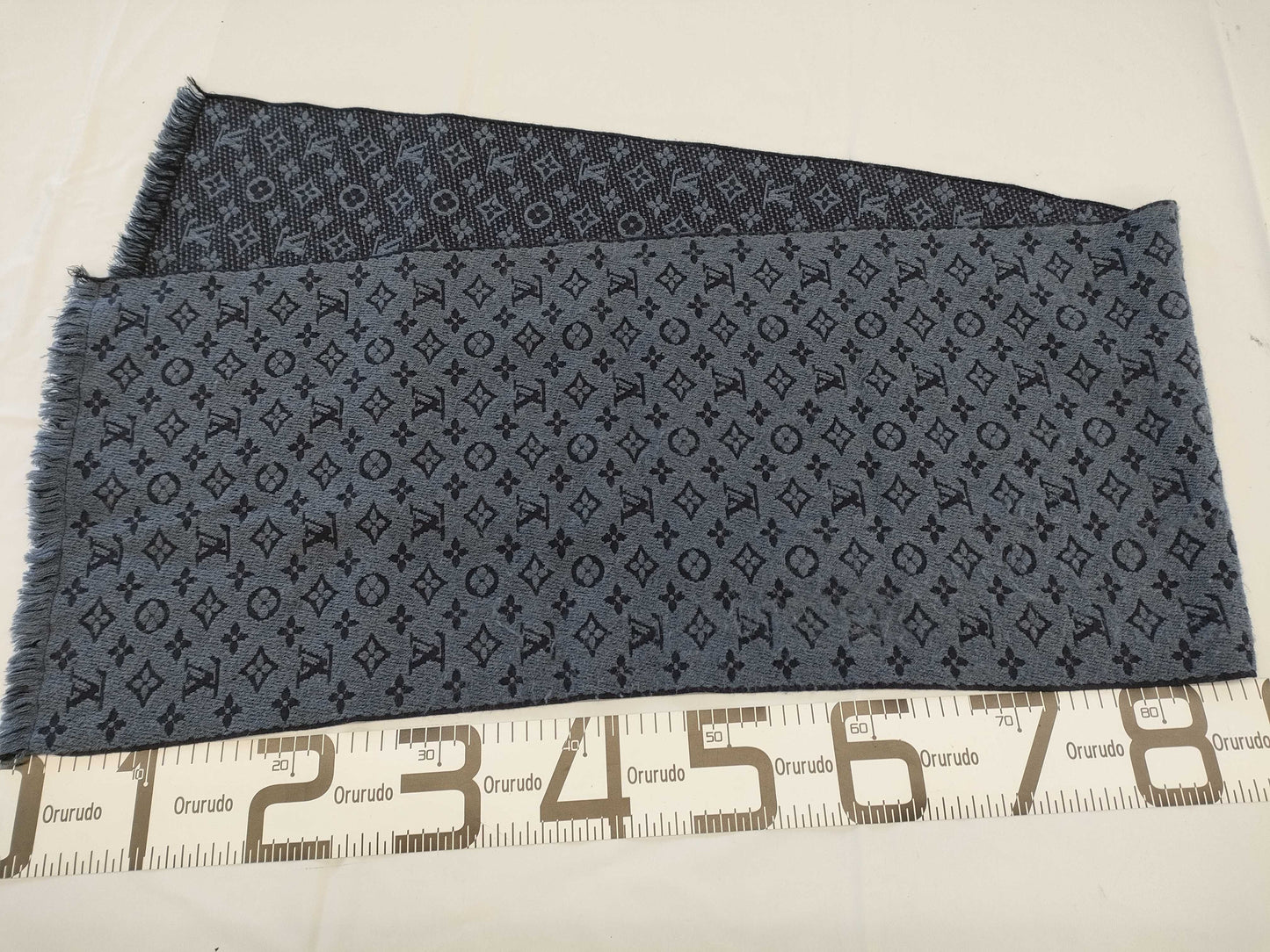 LOUIS VUITTON LV Monogram Echarpe Fringe Scarf