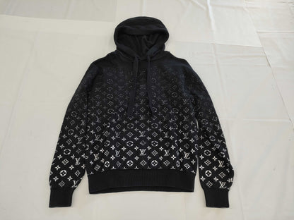 LOUIS VUITTON LV Monogram Gradient Knit Hoodie XS Tops