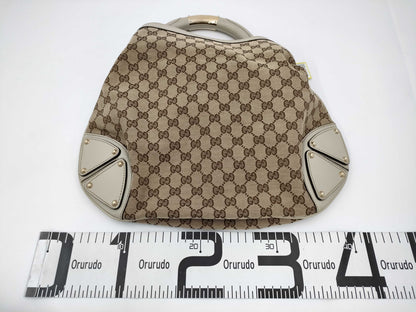 GUCCI Bamboo 185566 Indy GG Canvas 2WAY Purse