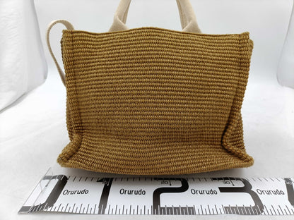 MARNI Raffia x Canvas 2-Way Tote Shoulder Bag