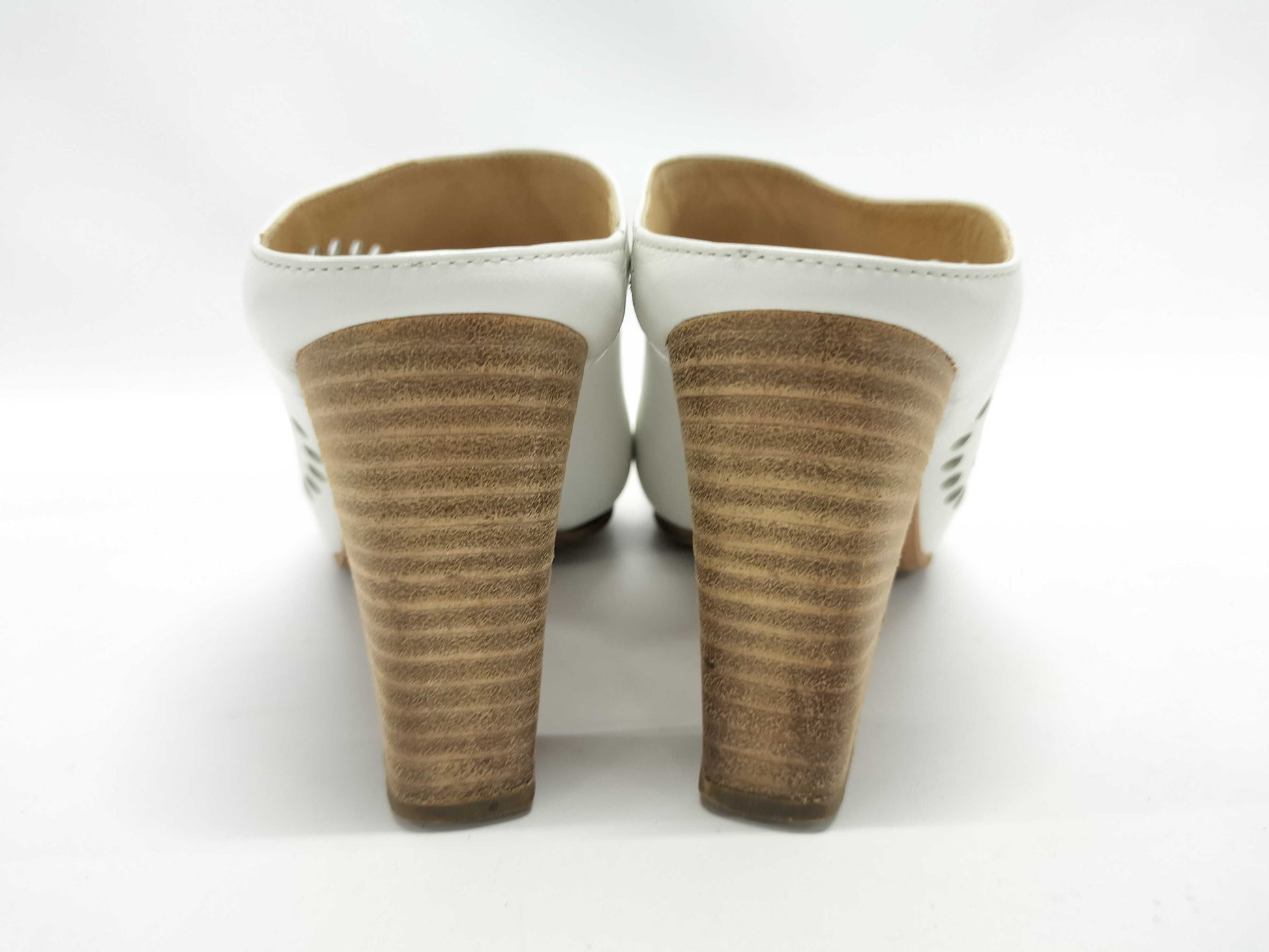 HERMES Leather/H Punching Sandals