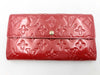 LOUIS VUITTON Vernis Portefeuille Sarah Red Wallet