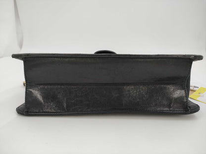 CHANEL Lambskin Matelasse Single Flap Push Lock Shoulder Bag