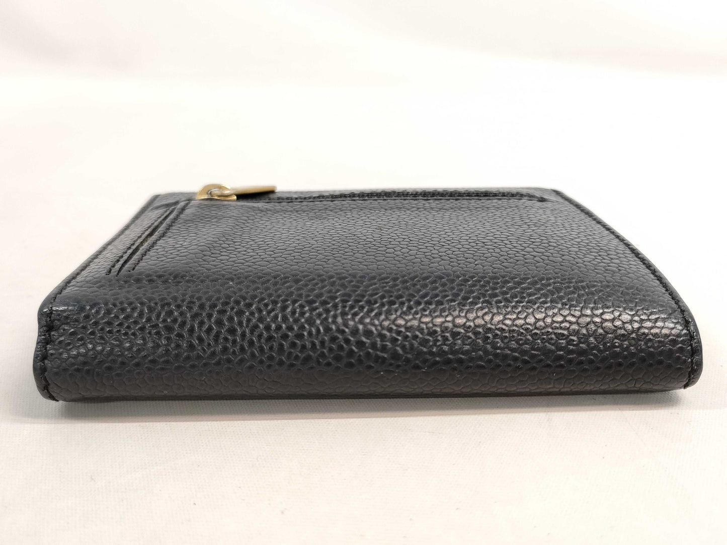 CHANEL Caviar Skin Coco Mark Bifold Wallet