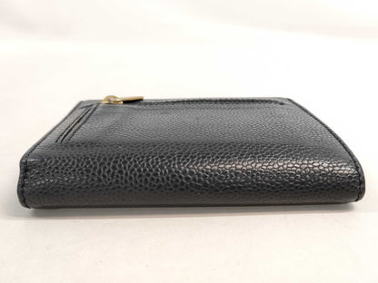 CHANEL Caviar Skin Coco Mark Bifold Wallet