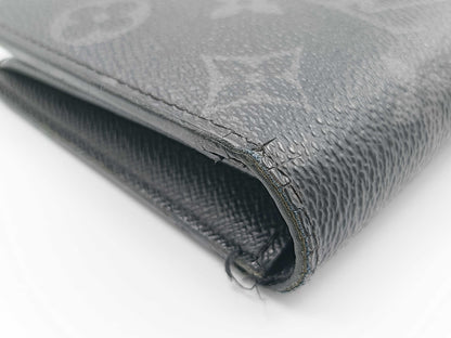 LOUIS VUITTON Monogram Eclipse Portefeuille Brazza Wallet