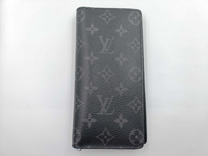 LOUIS VUITTON Monogram Eclipse Portefeuille Brazza Wallet