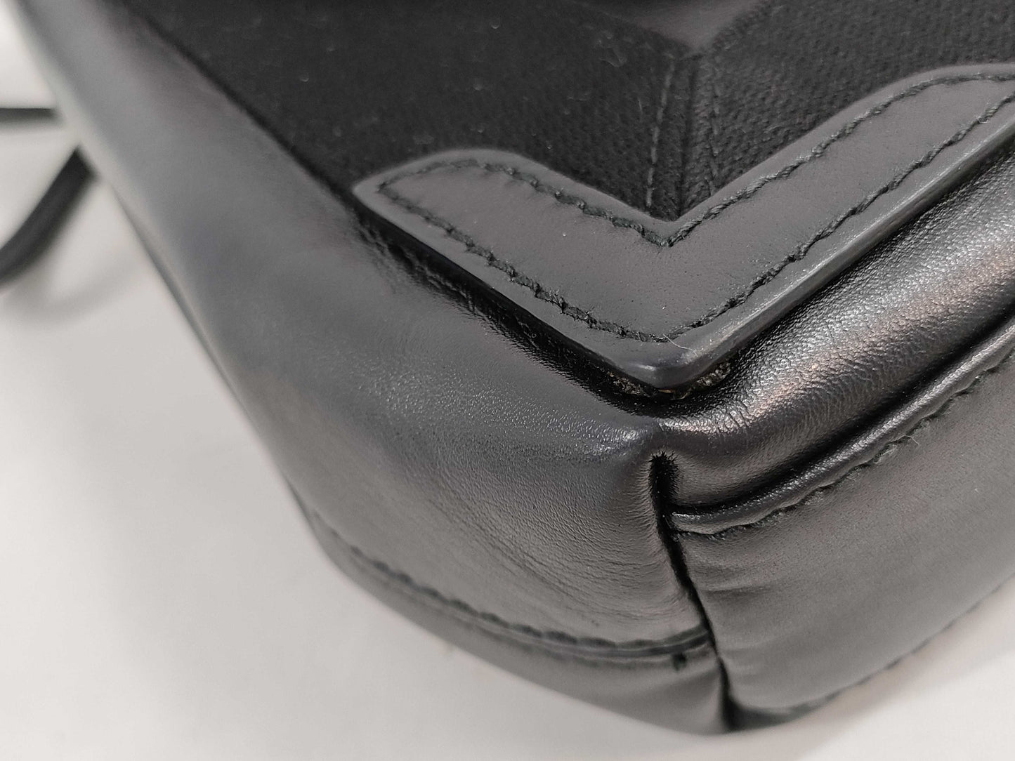 BALENCIAGA Navy Cabas XS Leather 2-Way Handbag