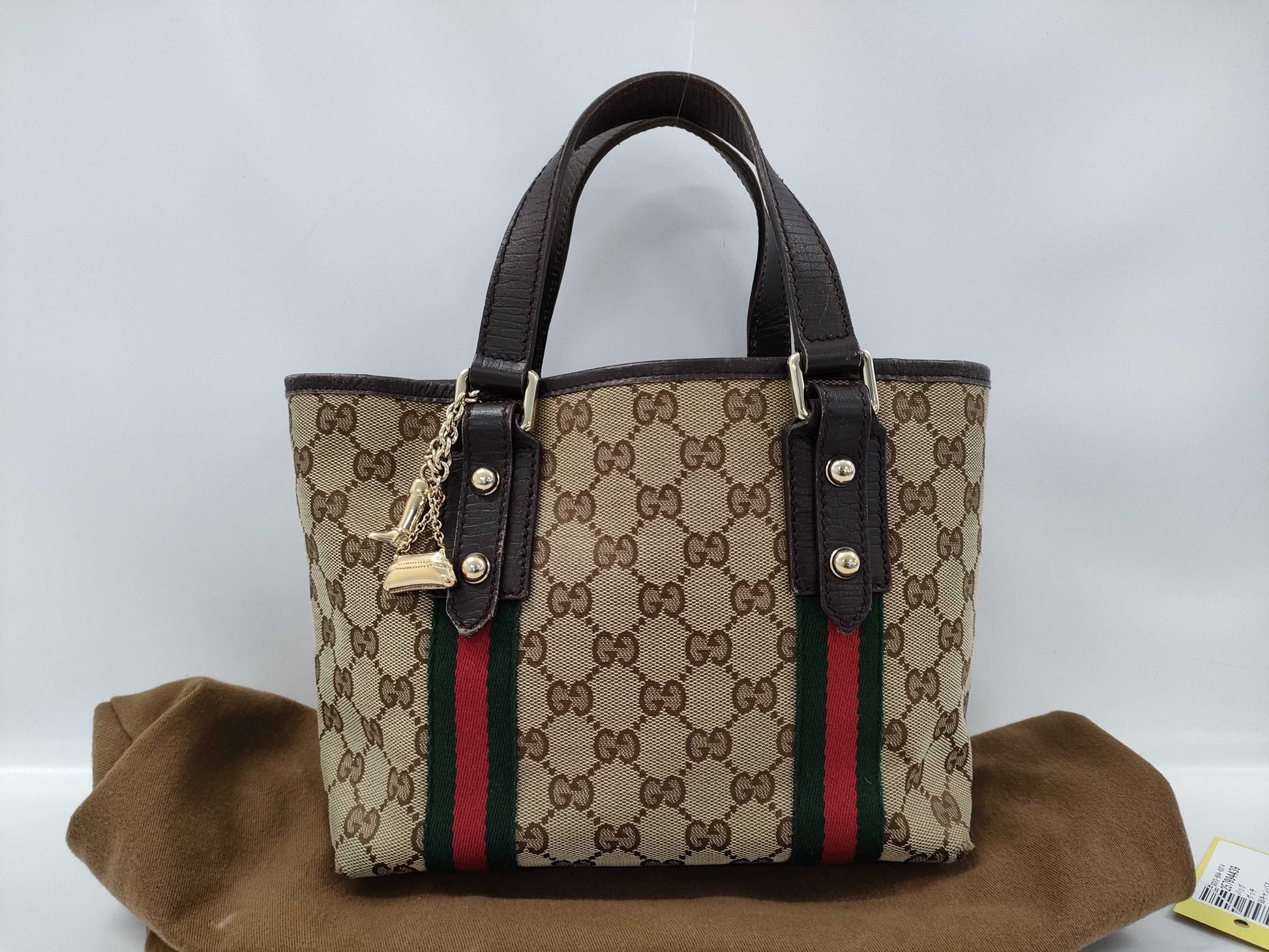GUCCI GG Canvas Sherry Line Mini Tote 139261.002046 Handbag