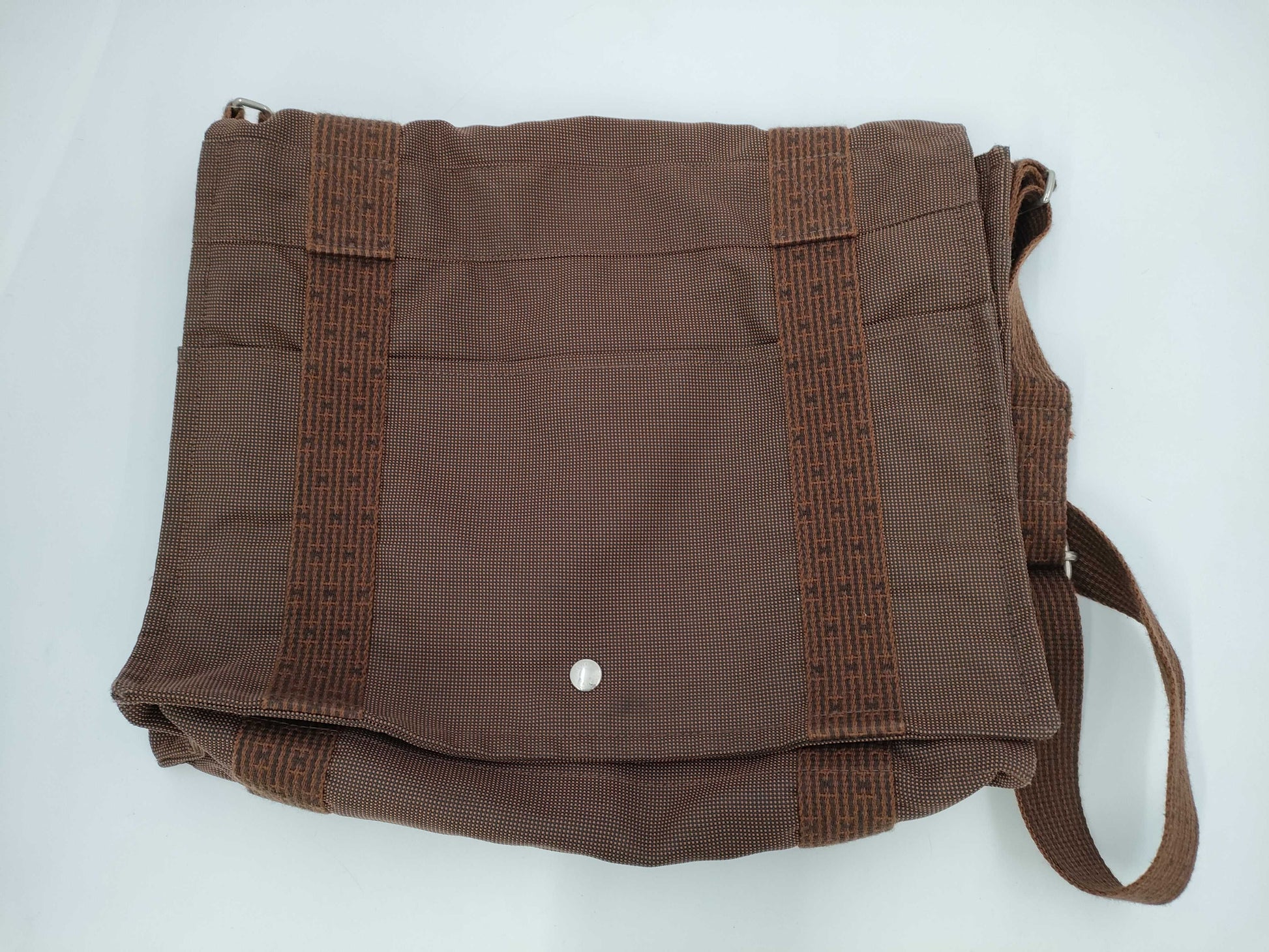 HERMES Airline Bassus MM Canvas Shoulder Bag