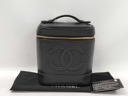 CHANEL Caviar Skin Vertical Vanity Bag