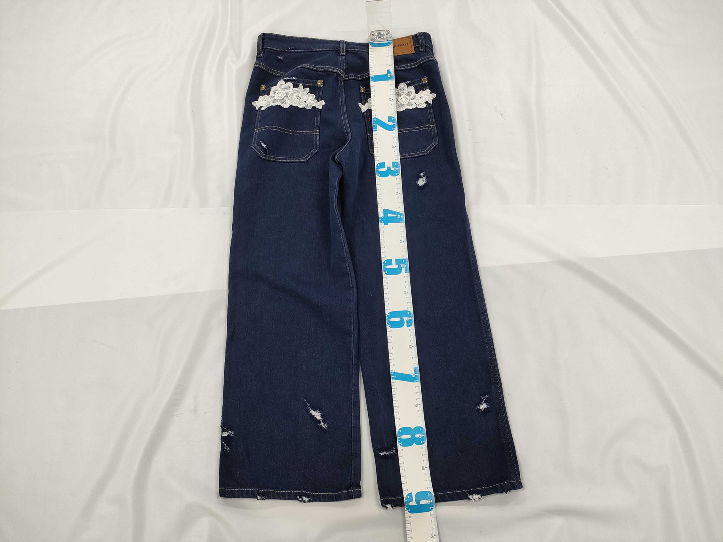 Miu Miu floral denim pants