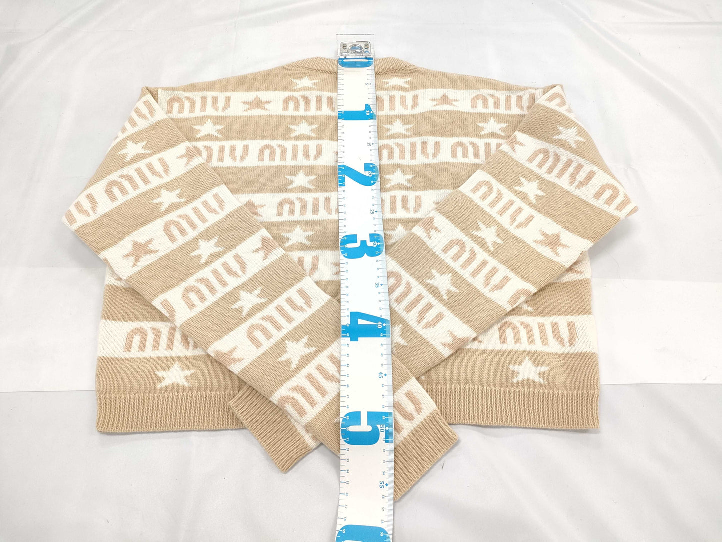 Miu Miu logo knit sweater top