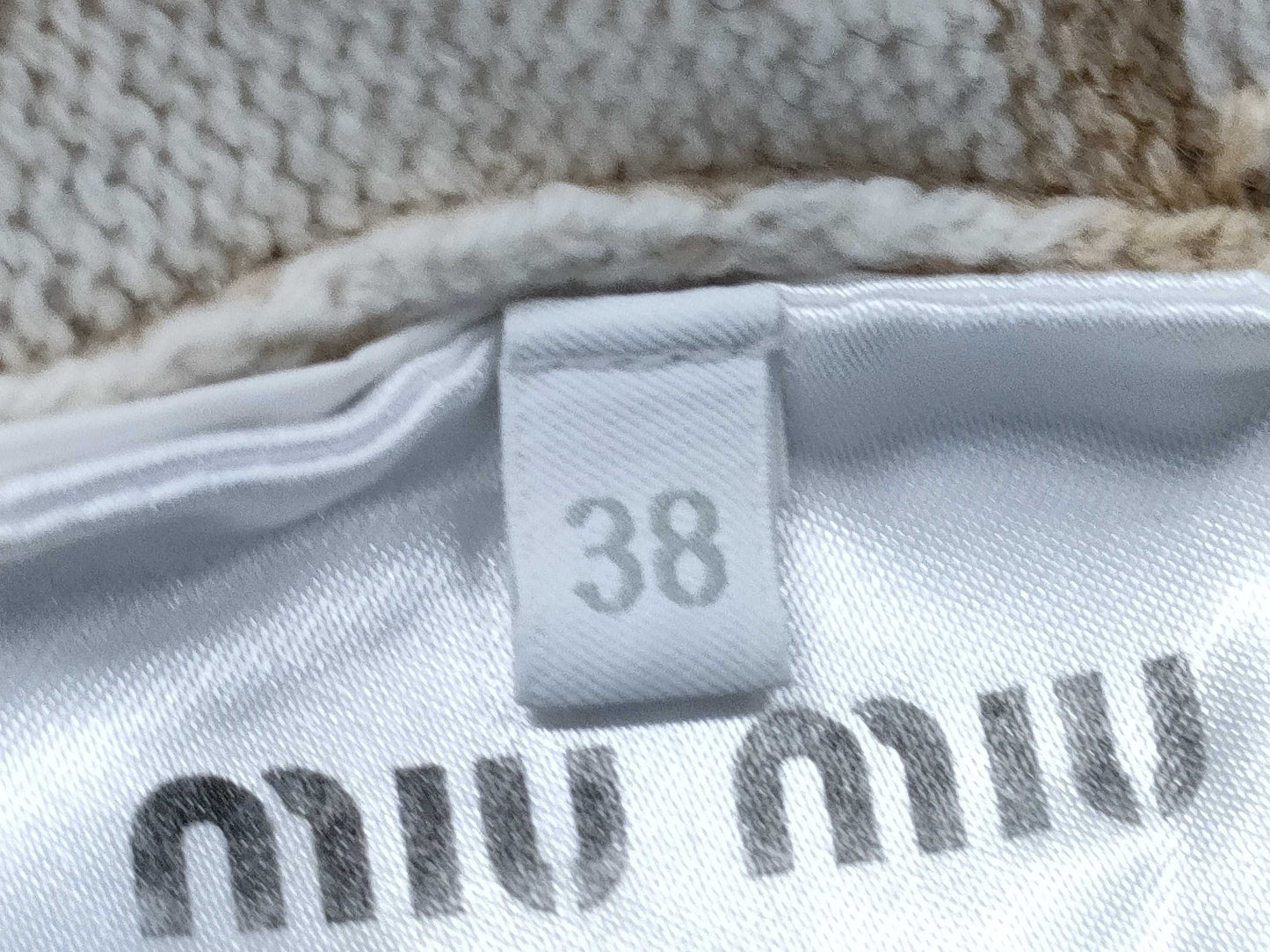 Miu Miu logo knit sweater top