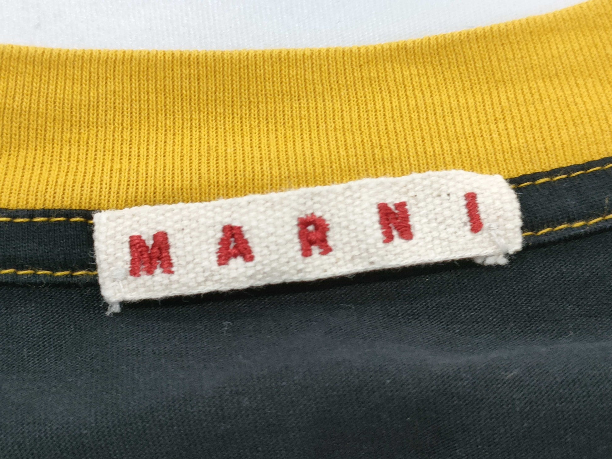 MARNI Marni Logo T-shirt Black Pattern T-shirt