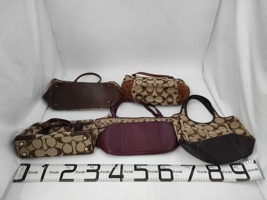 5 COACH signature tote bags and other bags