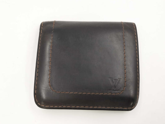 LOUIS VUITTON Leather Bi-fold Compact Wallet