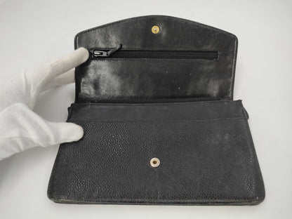 CHANEL Caviar Leather Wallet with Large Coco Mark