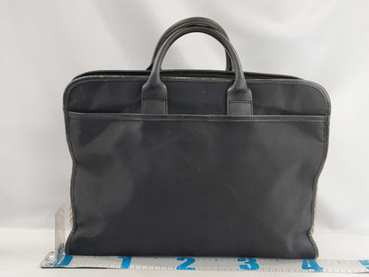 BURBERRY Nova Check Nylon and Leather Business Bag