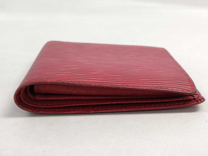 LOUIS VUITTON Epi folding wallet red